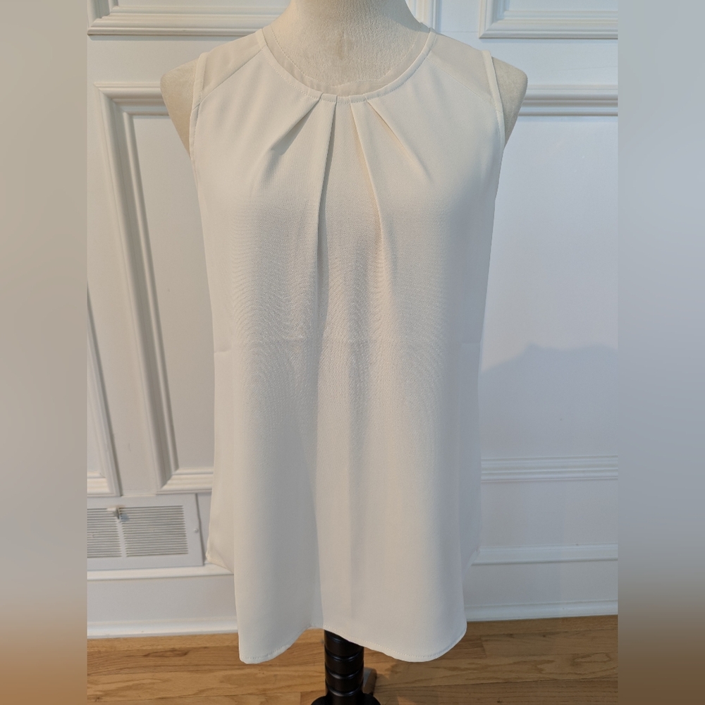 Soft Surroundings NWOT sleeveless Cream Blouse
